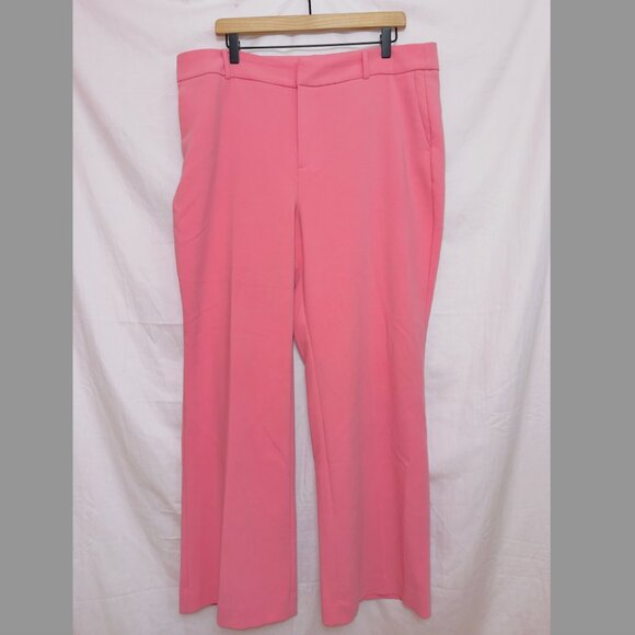 Eloquii Pants - Eloquii Pink Women's Wide-Leg Trousers